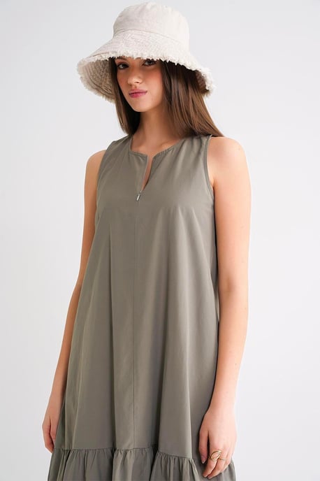 Maxi-jurk met Kraag en Rimpeldetails - Image 5