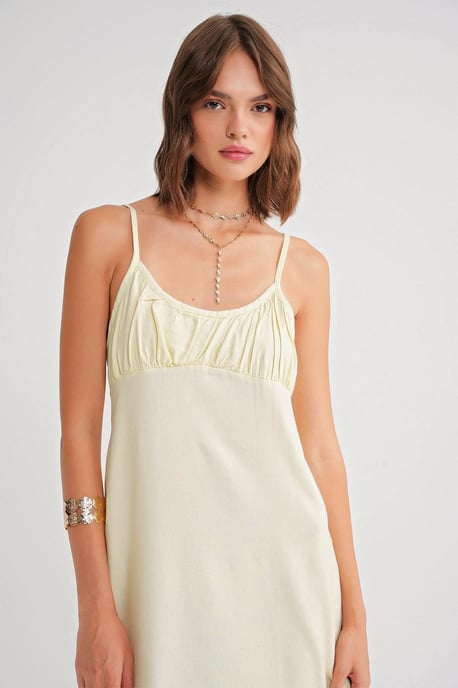 Gelaagde Maxi-jurk met Gathered Detail - Image 4