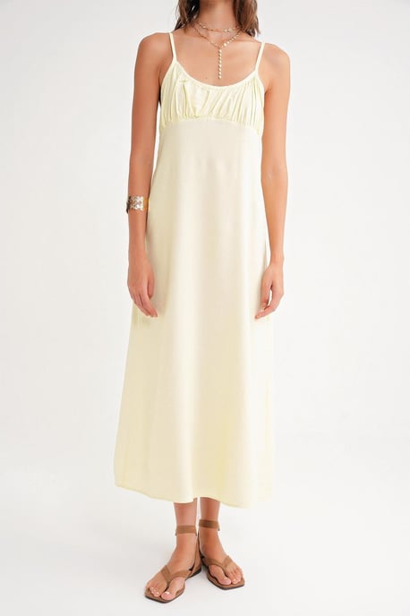 Gelaagde Maxi-jurk met Gathered Detail - Image 6