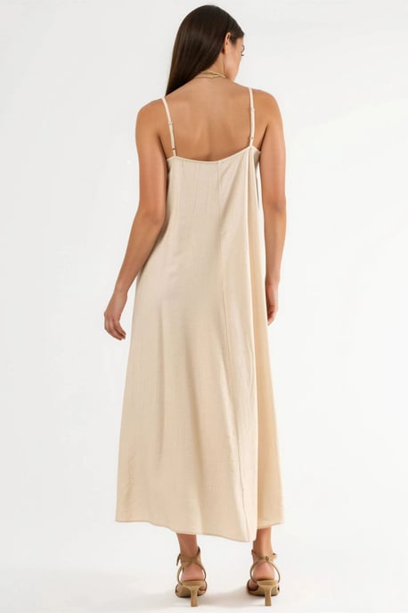 V-Neck Midi Slip Dress - Image 3