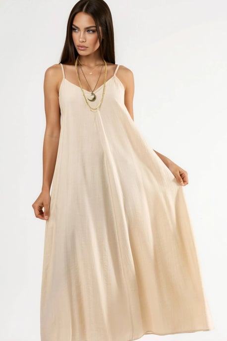V-Neck Midi Slip Dress - Image 4