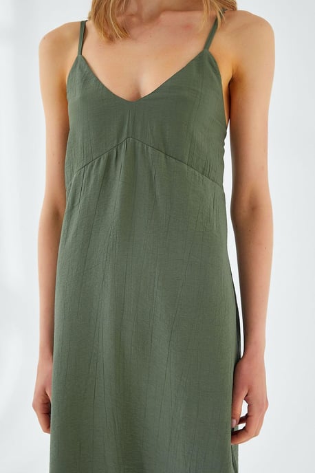 V-hals Split Midi Jurk - Image 4