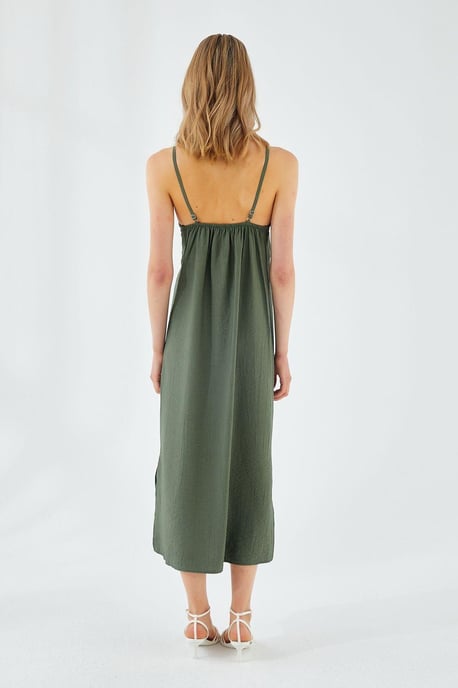 V-hals Split Midi Jurk - Image 5