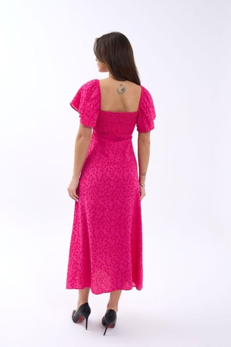 Geprinte Midi-jurk met Strikdetail - Image 3