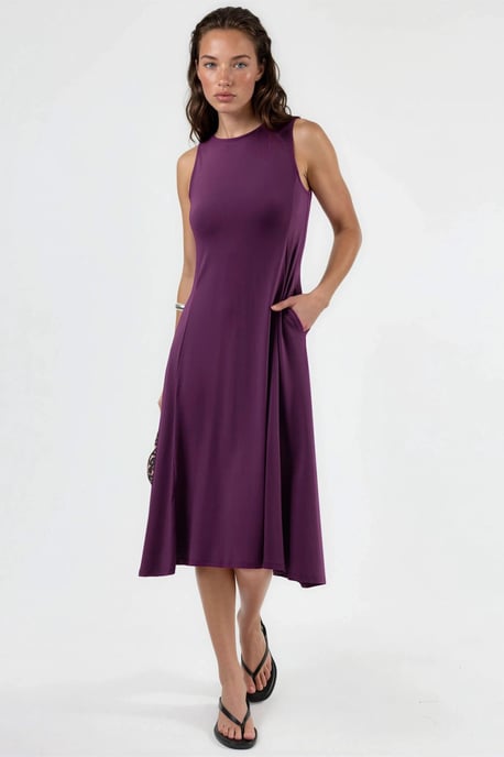 Mouwloze Midi-jurk met Zakken - Image 1