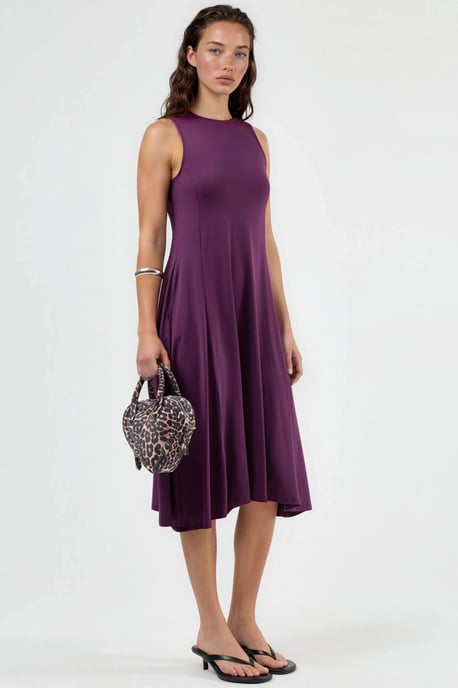 Mouwloze Midi-jurk met Zakken - Image 2