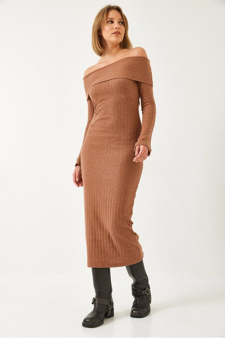Bandeau Geribbelde Midi-jurk - Image 3