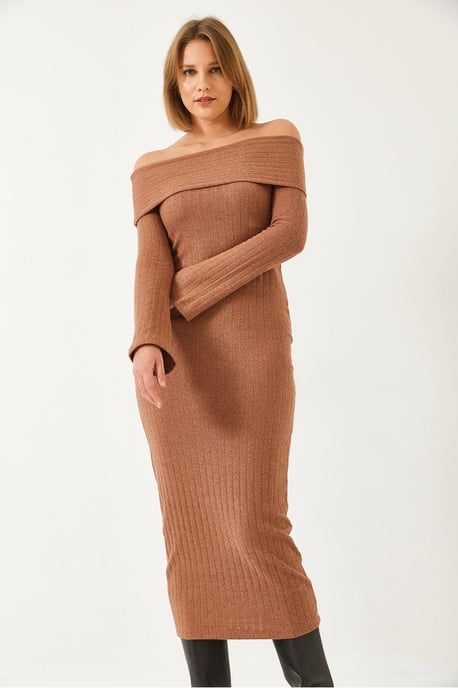 Bandeau Geribbelde Midi-jurk - Image 4
