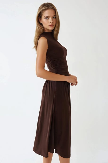 Comfort Fit Midi-jurk met ronde hals - Image 2