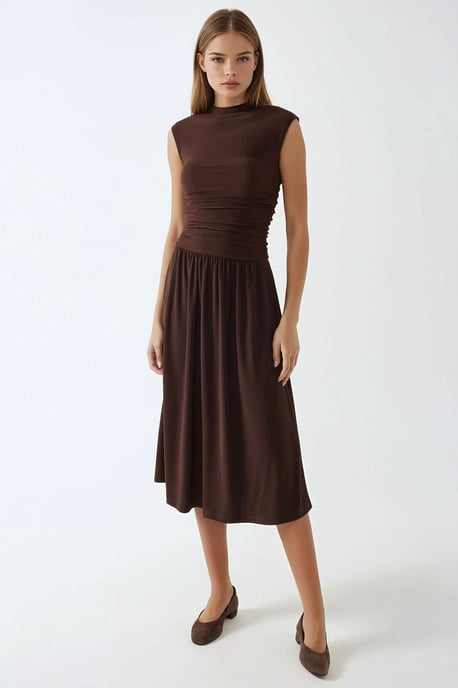Comfort Fit Midi-jurk met ronde hals - Image 6
