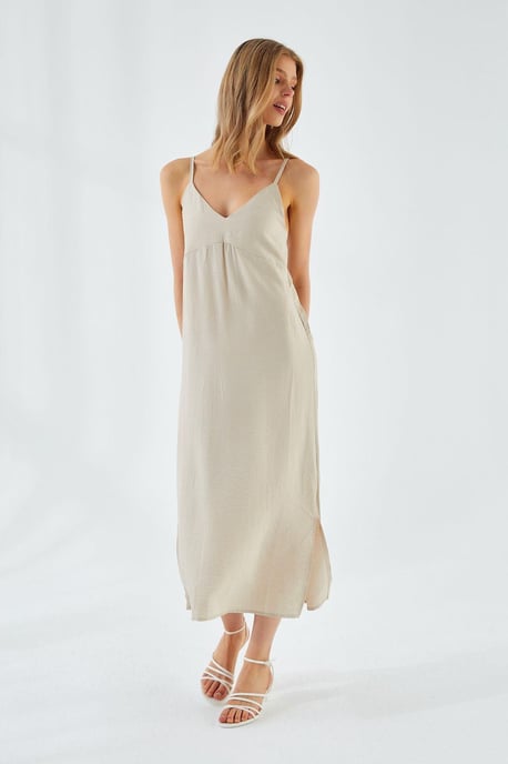 V-hals Split Midi-jurk - Image 2