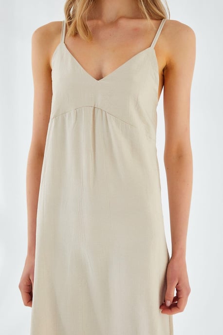 V-hals Split Midi-jurk - Image 3