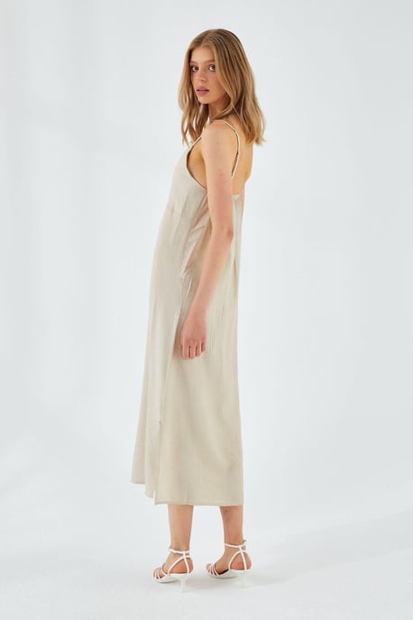 V-hals Split Midi-jurk - Image 4