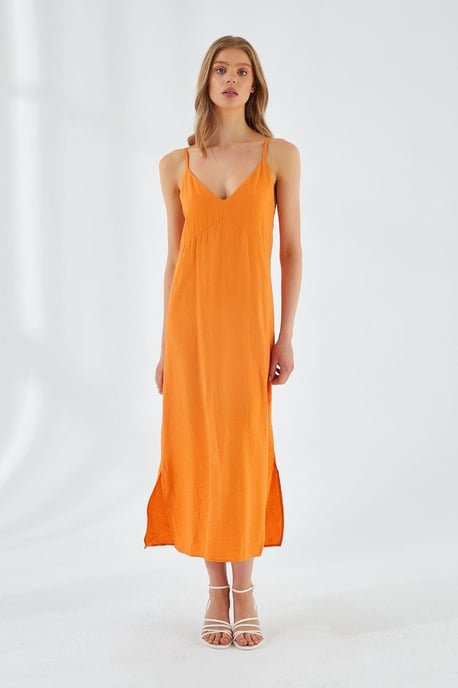 V-hals Split Midi-jurk - Image 1