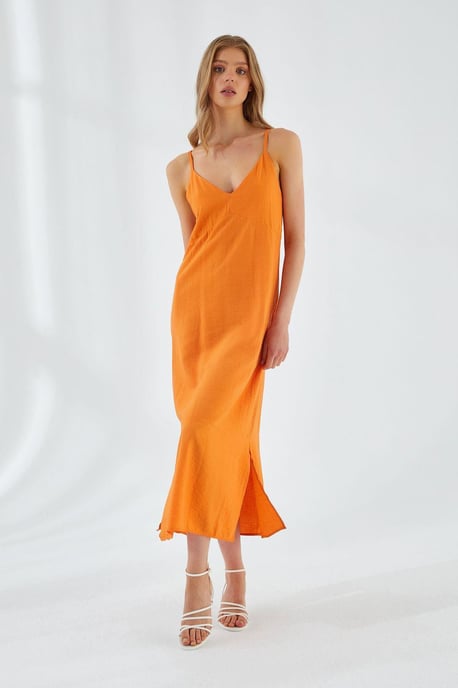 V-hals Split Midi-jurk - Image 3