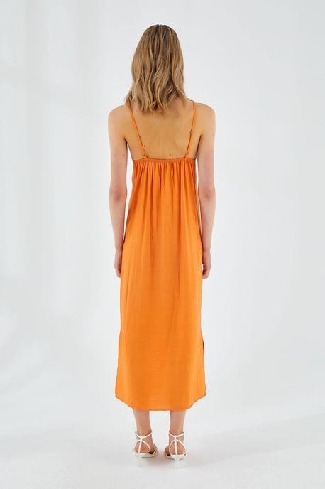 V-hals Split Midi-jurk - Image 6