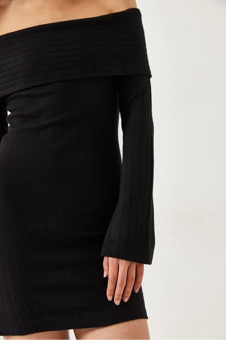 Off Shoulder Slim Fit Mini Klänning - Image 6