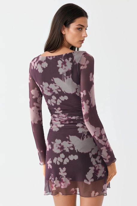 Bloemen Mini Jurk met Lange Mouwen - Image 3