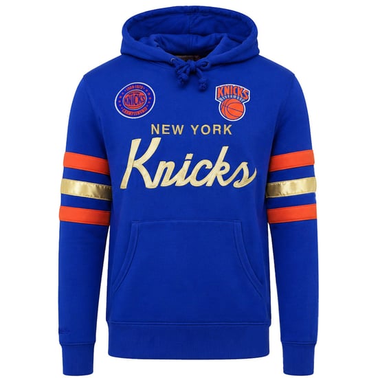 Mitchell & Ness NBA New York Knicks Championship Mens Blue Hoodie - Image 1