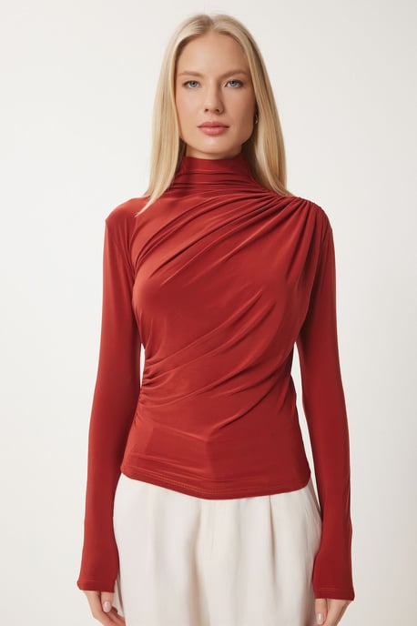 Slim Fit Volant Coltrui Blouse - Image 3