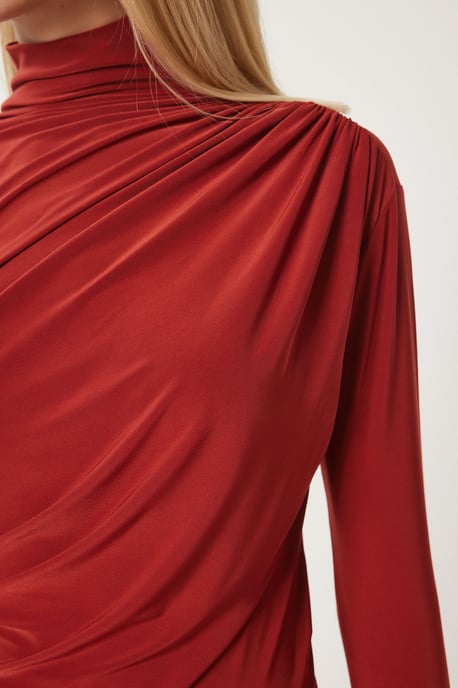 Slim Fit Volant Coltrui Blouse - Image 4