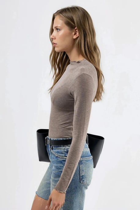 Long Sleeve Slim Fit Blouse - Image 2