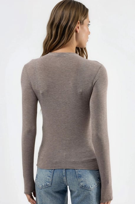 Long Sleeve Slim Fit Blouse - Image 3
