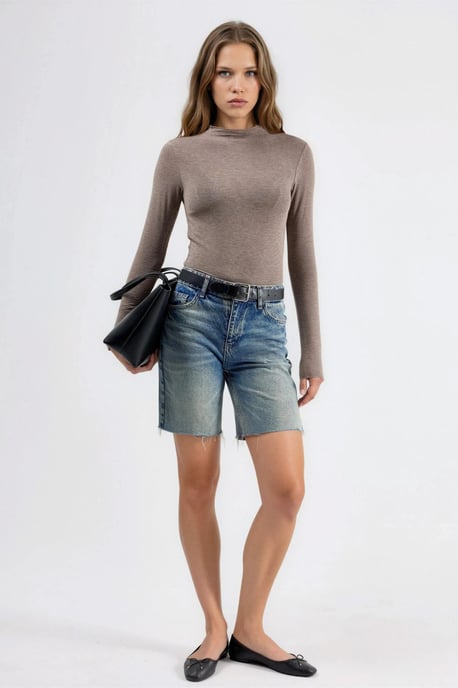 Long Sleeve Slim Fit Blouse - Image 4