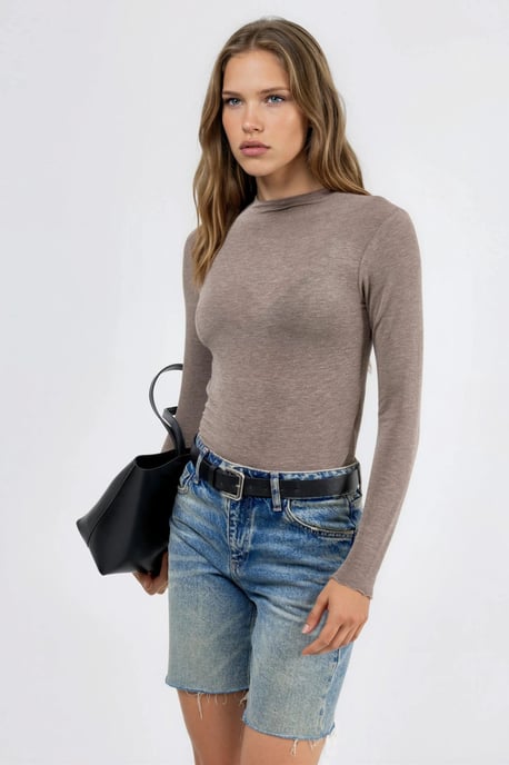 Long Sleeve Slim Fit Blouse - Image 5