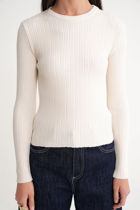 Mjuk Texturerad Ribbad Topp - Image 5