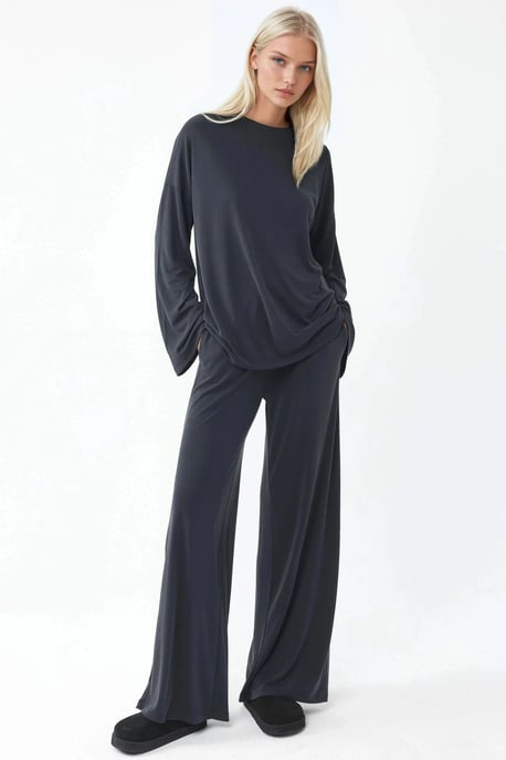 Ontspannen Pasvorm Crew Neck Lange Mouw Blouse - Image 2