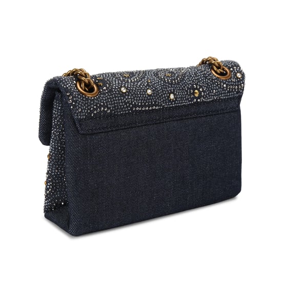 Kurt Geiger London Denim Fabric Mini Brixton Bag - Image 3