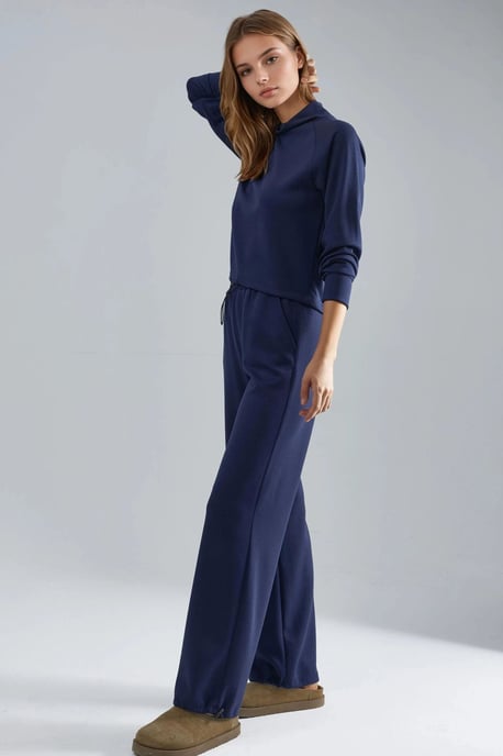 Modal Touch Half Turtleneck Blouse & Elastische Taille Broek - Image 4
