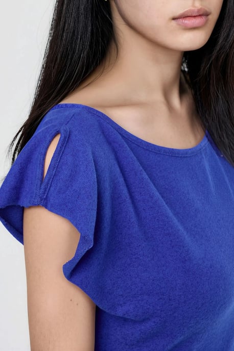 Boat Neck Ribbed Blouse - Image 5