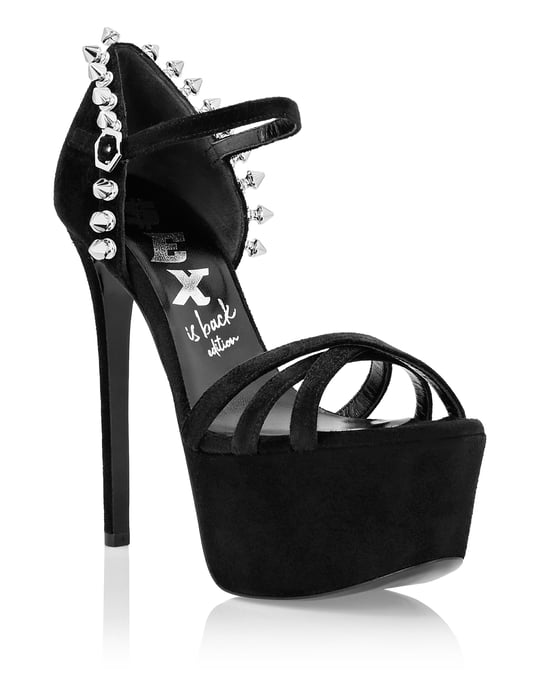 Suede Sandals High Heels - Image 1