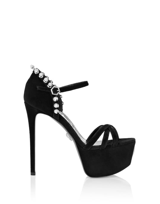 Suede Sandals High Heels - Image 3