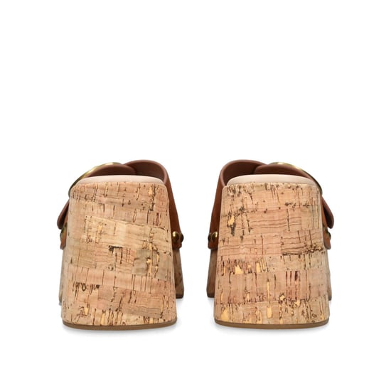 Suede Pedestal Brown Suede Sandals - Image 3