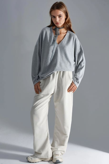 V-Neck Long Sleeve Blouse - Image 5