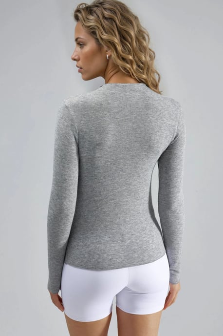 Long Sleeve Slim Fit Blouse - Image 3