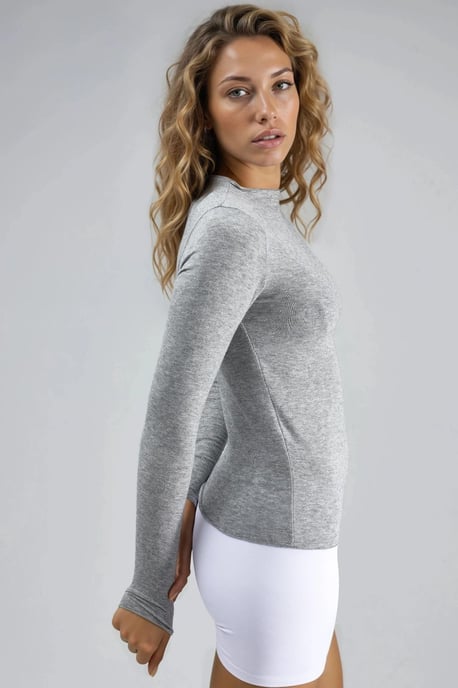 Long Sleeve Slim Fit Blouse - Image 4