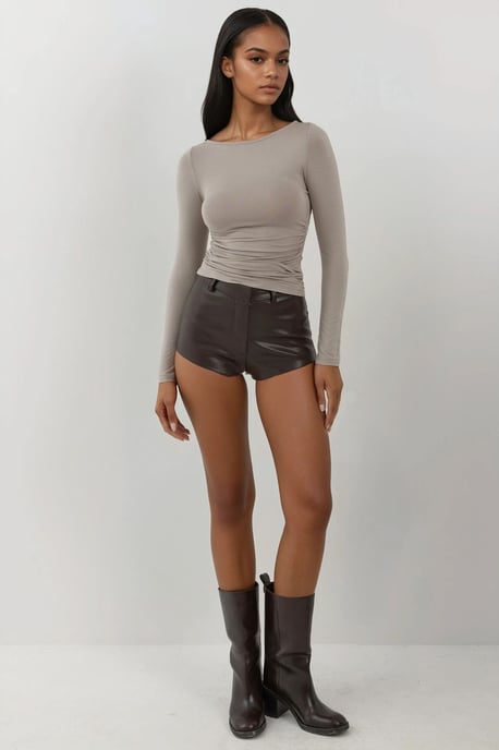 Soft Long Sleeve Fitted Top - Image 4
