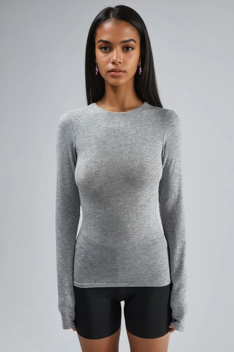 Slim Fit Långärmad Transparent Blus - Image 6