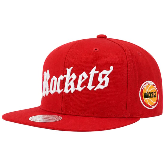 Mitchell & Ness NBA Houston Rockets Old English Faded Red Cap - Image 1