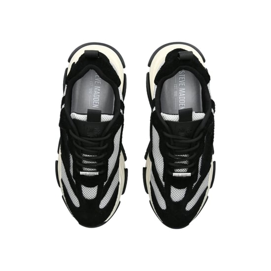 Suede Possess Black White Sneakers - Image 2