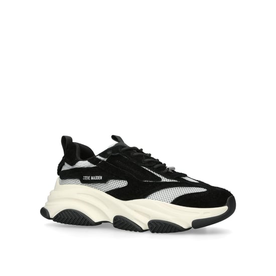 Suede Possess Black White Sneakers - Image 4