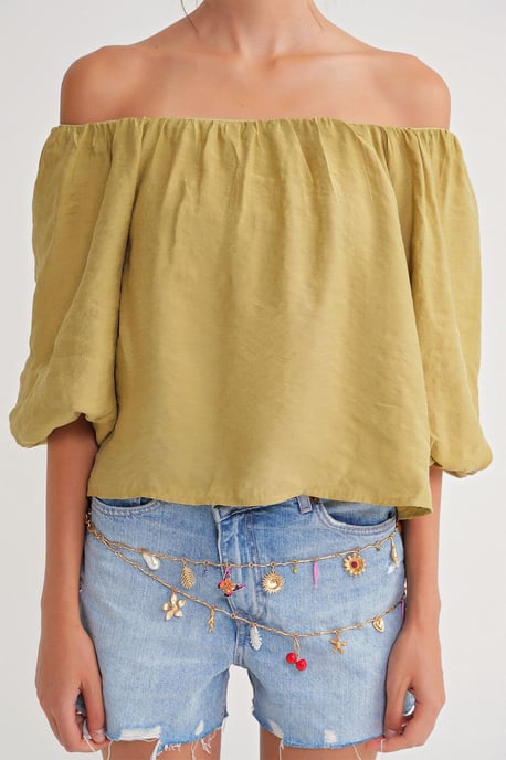Modal Gemengde Blouse met Madonna Kraag en Rimpeldetails - Image 5
