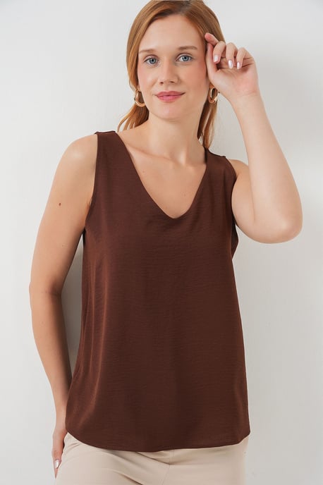 V-hals Pull-On Blouse - Image 3