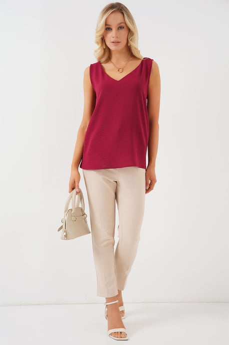 V-hals Pull-On Blouse - Image 2