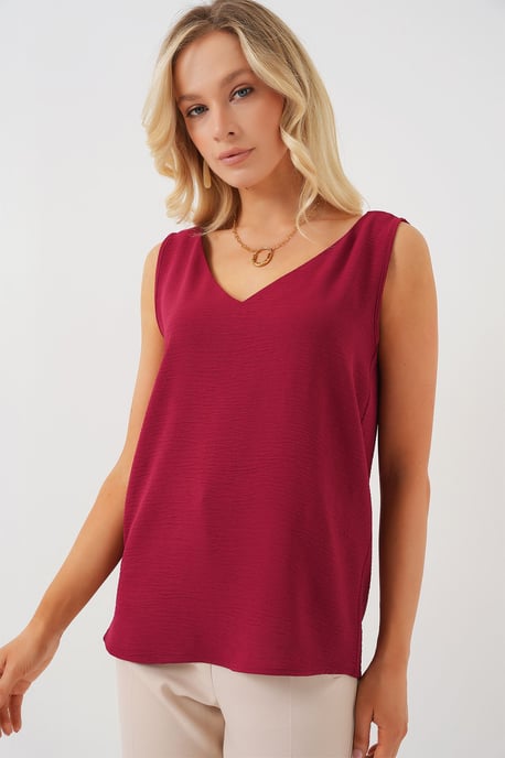 V-hals Pull-On Blouse - Image 3