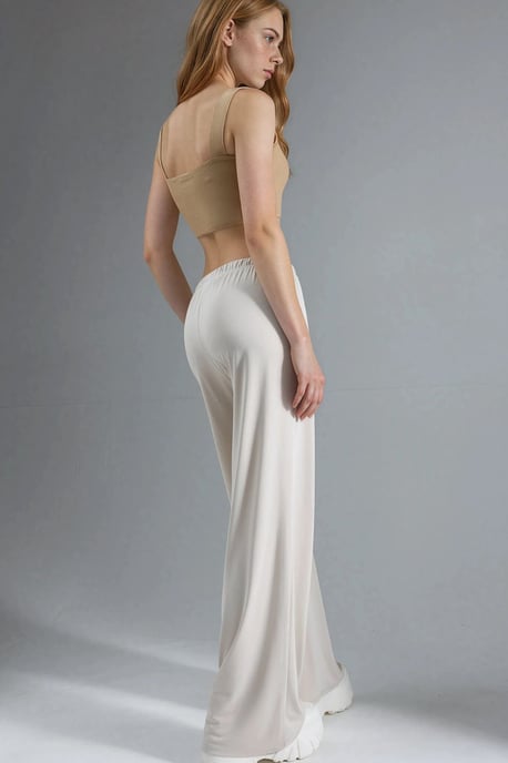 Elastische Taille Rechtlegging Modal Broek - Image 2